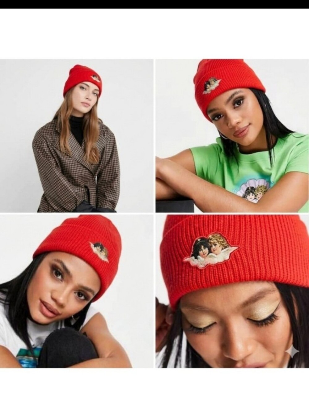 Fiorucci ANGELS BEANIE hat red New - Picture 14 of 14